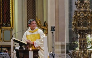 Fra Gerard Timoner III durante l'omelia per la solennità di san Domenico del 4 agosto 2021