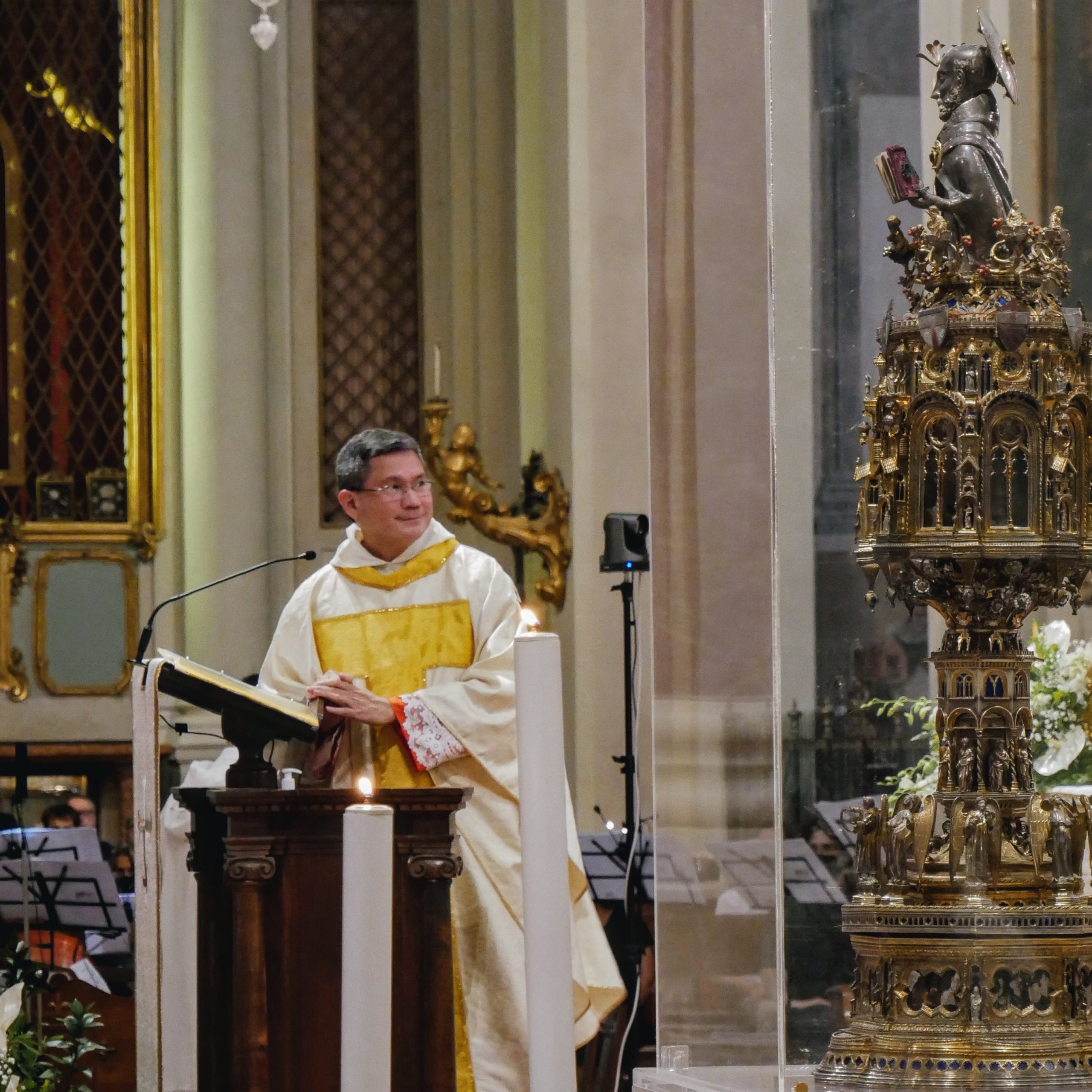 Fra Gerard Timoner III durante l'omelia per la solennità di san Domenico del 4 agosto 2021